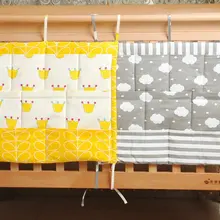 Хлопок муслин детская кроватка висит сумка для хранения кроватки Организатор сумка для хранения Дерево 60*55 см игрушка пеленки карман для кроватки Постельное белье