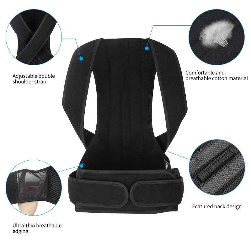 “ Postura de Volta Lombar Ajustável Adulto Corset Cinto