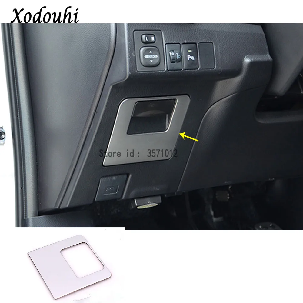 For Toyota Corolla Altis 2014 2015 2016 car body Stainless steel pilot drive storage cover Glove