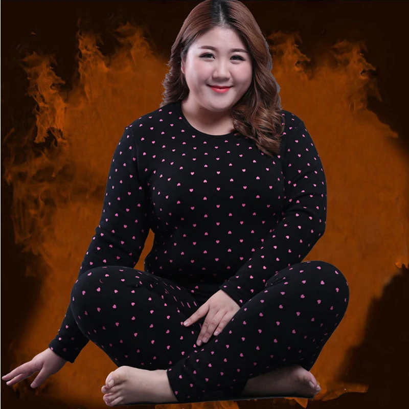 Новинка 2019 2XL 6XL плотные зимние теплые подштанники костюм для женщин плюс размер