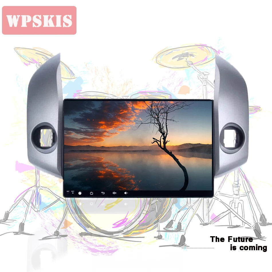 

10.1 inch Android 9.0 car dvd for Toyota RAV4 2007 2008 2009 2010 2011 car radio stereo gps navigation with steering wheel