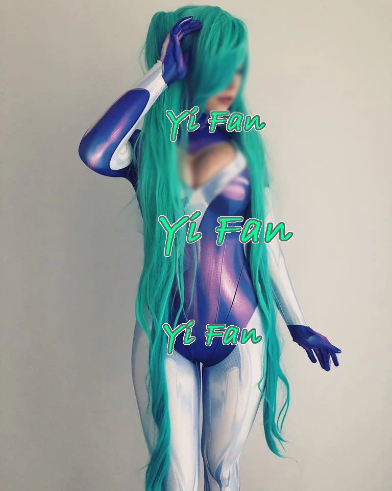 

3D Print Customized DJ Sona Female Costume Anime Halloween Lycra Spandex Cosplay Costume Body Suit Jumpsuit for Woman