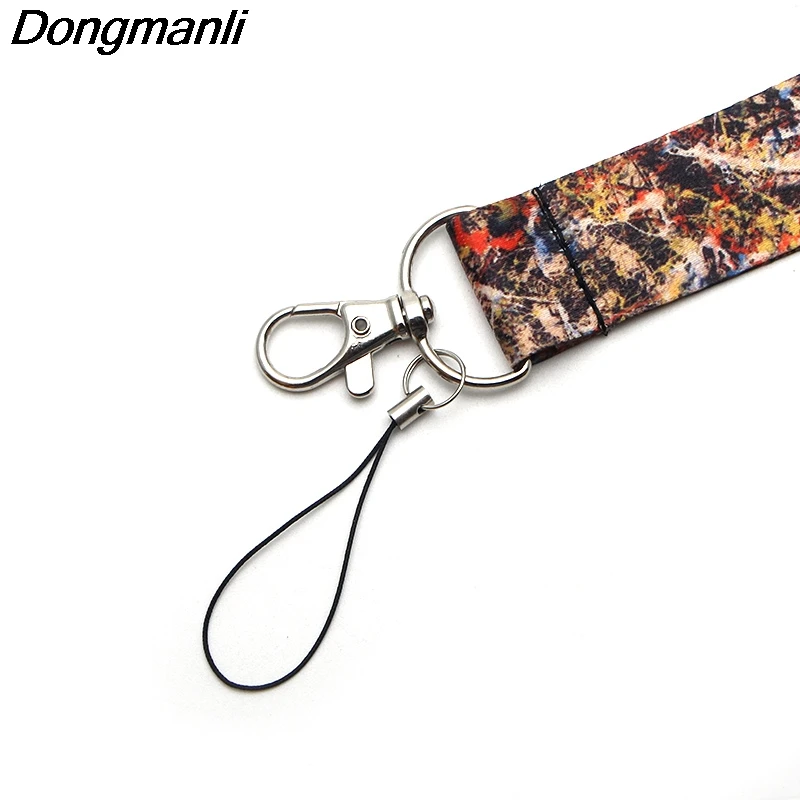 P1989 Dongmanli Jackson Pollock Lanyards для ключей, ID карт, проездных, для спортзала, мобильного телефона, USB держатель Бейджа, висячий канат, Lanyard