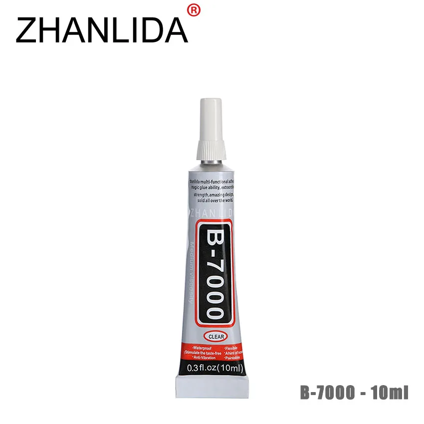 ZHANLIDA B7000 10ML Multipurpose Epoxy Adhesive Jewelry Rhinestones Fix Touch Screen Glass Glue B 7000