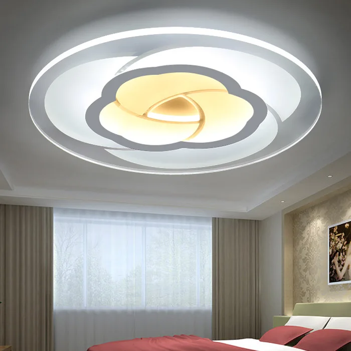 

Ultra Slim creative personalized flower shape LED remote control ceiling light modern simple bedroom warm living room lighting