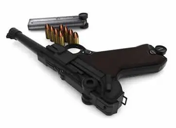 3D бумажная модель пистолет/пистолет Второй мировой войны Германия Люгер P08 пистолет 1:1 журнал военного оружия 3d Пазлы игрушка - Цвет: 06