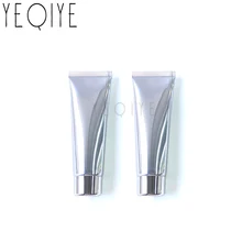 50 мл серебряная алюминиевая пластиковая пустая бутылка 50 г очищающее средство для лица Мягкий Тюбик для крема косметические бутылки для лосьона