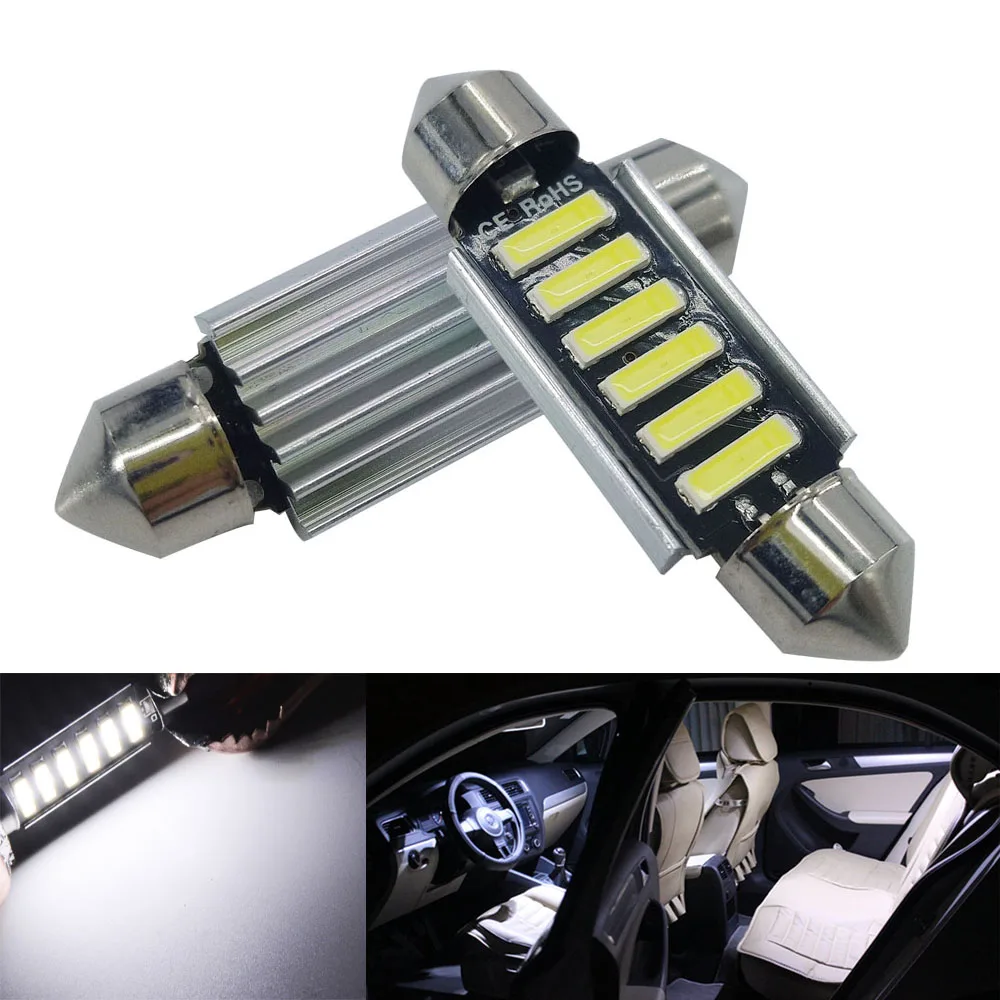 Суперъяркая Светодиодная лампа C5W C10W 31 мм 36 39 41 7020 SMD 6