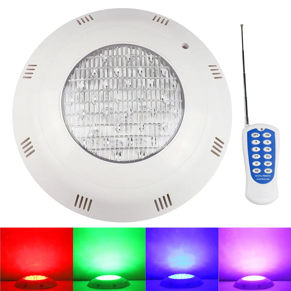 RGB подводная лампа 18LED AC12V Пруд Светодиодные фонари IP68 Водонепроницаемые