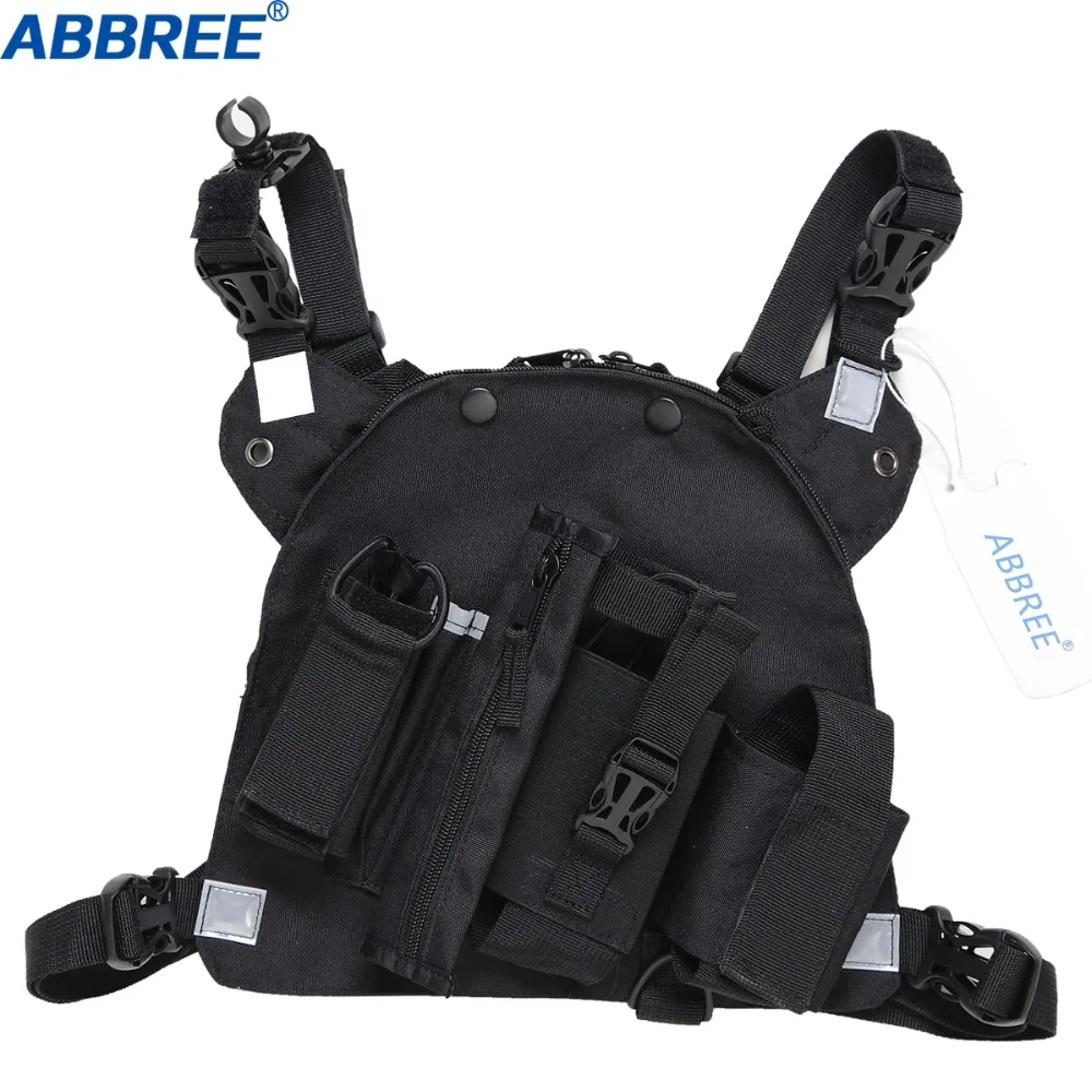 ABBREE Hands Free нагрудная Сумка-кобура для Baofeng UV-5R TYT WOUXUN Motorola YAESU, рация(Rescue Estia