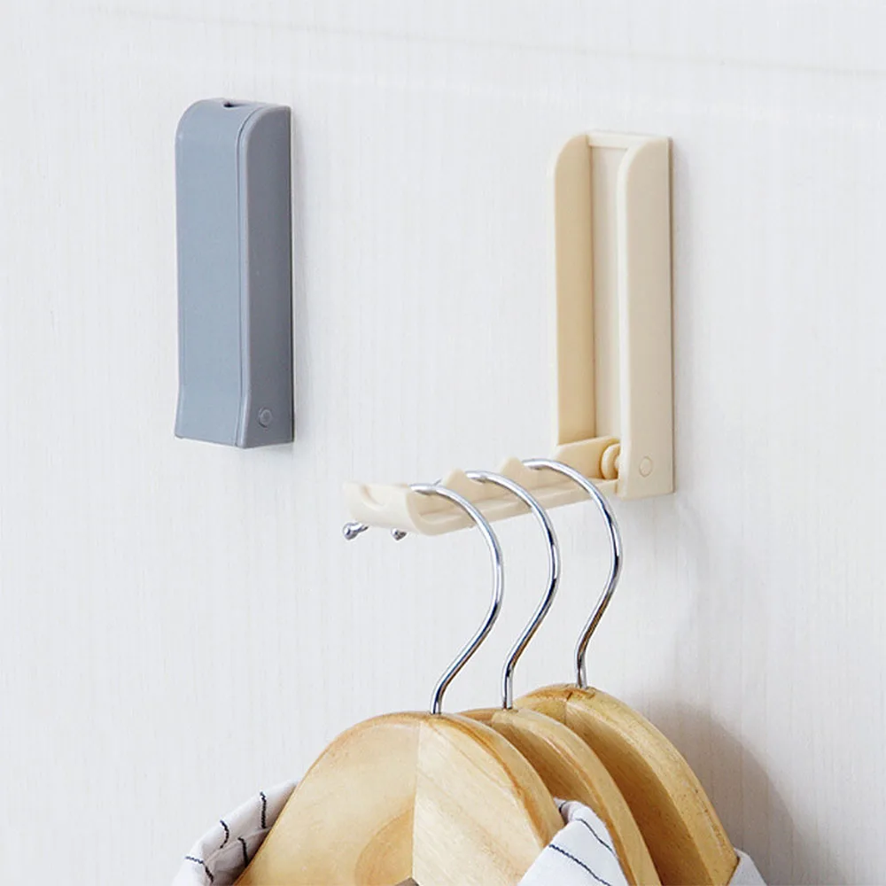 

Foldable Hanging Hook Bathroom Kitchen Hanging Self Adhesive Traceless Supplies Accessorie Hook Up Door Hook Hanger