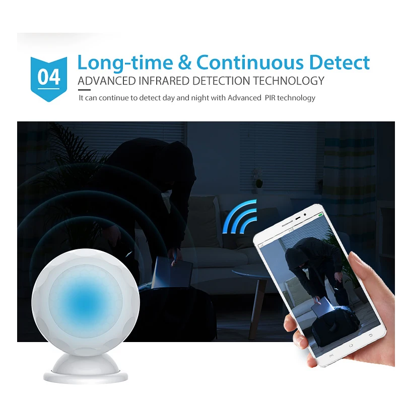 NEO COOLCAM ZWave Plus PIR Motion Sensor Detector +Temperature Feature Easy Install Battery Operated Home Automation Sensor