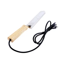 Горячая ЕС/UK/США/разъем АС Электрический Нож пасечный пчелы пчеловодство оборудование для резки Ножи нагрева ручка деревянная скребок из нержавеющей стали