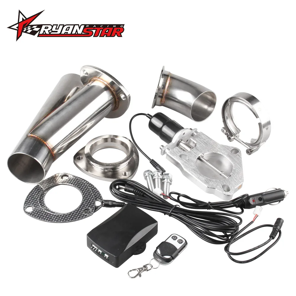 

2" or 2.25" or 2.5" or 3" Electric Stainless Exhaust Cutout Cut Out Dump Valve/switch with Remote control TP024A+TP022A