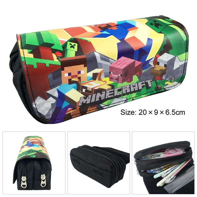 

Cool Multifunction Pencil Case School Pencil Pen Bag Kawaii My World Pencilcase Cute Stationery School Student Item