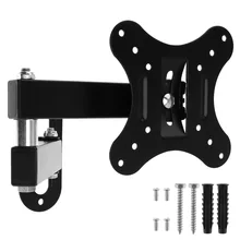 Universal 10KG TV Wall Mount TV Holder Rotated TV Wall Bracket Tilt Swivel TV Stand 15° Tilt for 14-27 Inch LCD LED Monitor