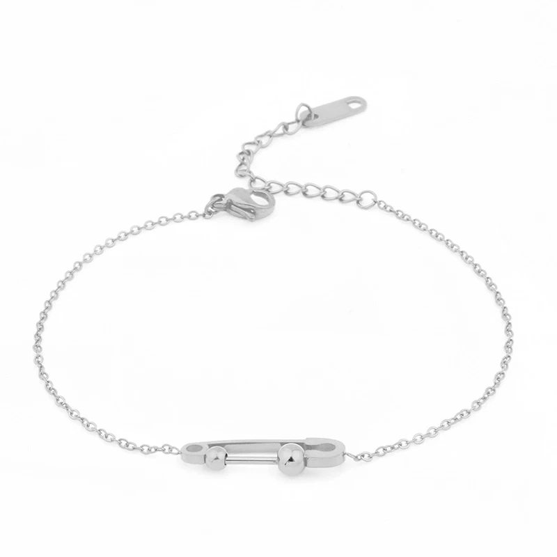Она Вейер очарование звено цепи браслет женский femme braclet ручную цепь браслет браслеты дружбы для женщин девушки серебряный - Окраска металла: W1294-S