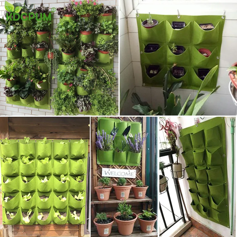Wall Hanging Planting Bags 4/9/18/49/72 Pockets Green Grow Bag Planter Vertical Garden Vegetable Living Garden Bag Home Supplies Wall Hanging Planting Bags 4/9/18/49/72 Pockets Green Grow Bag Planter Vertical Garden Vegetable Living Garden Bag Home Supplies