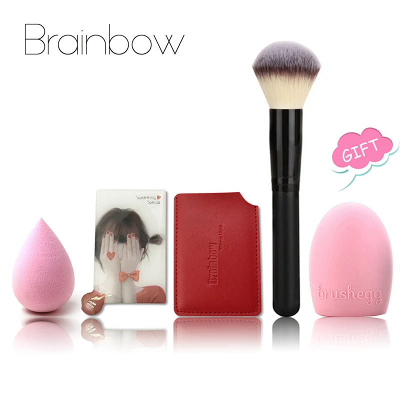 

Buy 3 Get 1 Gift Brainbow Beauty Tools Set&Kit Non-Latex Makeup Sponge Unbreakable Makeup Mirrors Makeup Brush Washing Brushegg