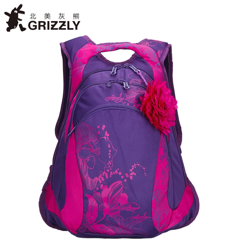 

GRIZZLY NEW Women Pretty Backpacks for Teenger Gril High SchoolBags Fashion Waterproof Casual Mochila Large Capacity Travel Bag