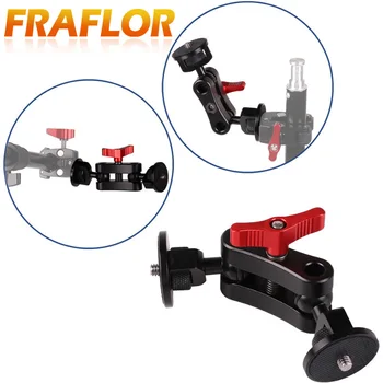

Multi-function Monitor Bracket Hand Hot Shoe Ball Head SLR Camera Magic Arm Universal Double Ball Head Bracket with 1/4" Screw