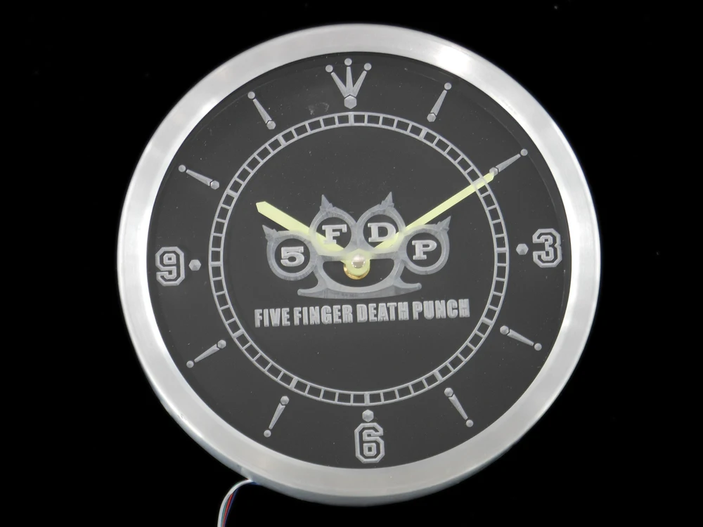  nc0164 5FDP Five Finger Death Punch Neon Light Signs LED Wall Clock - 32842917624