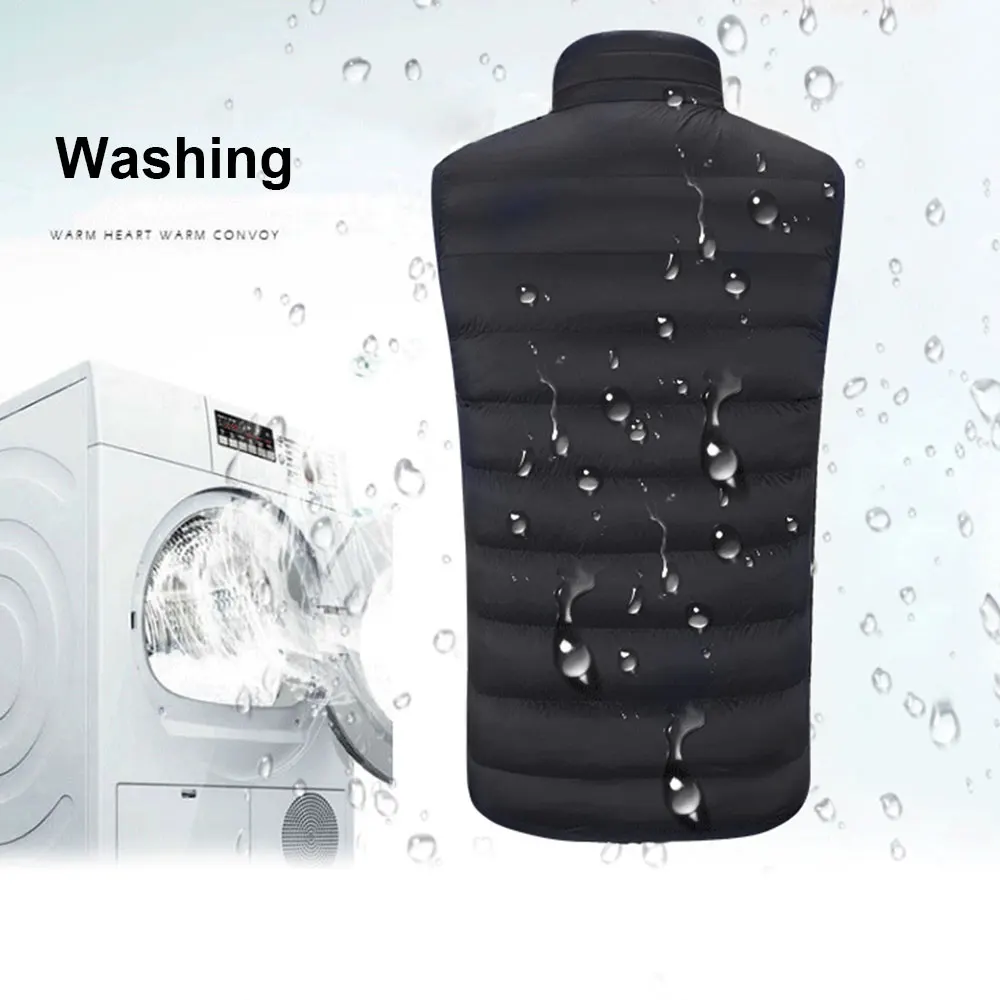 Unisex Heated Jackets USB Heating Vest Coat Winter Hiking Skiing Camping Climbing Skiing Clothes Thermal Clothing Heater
