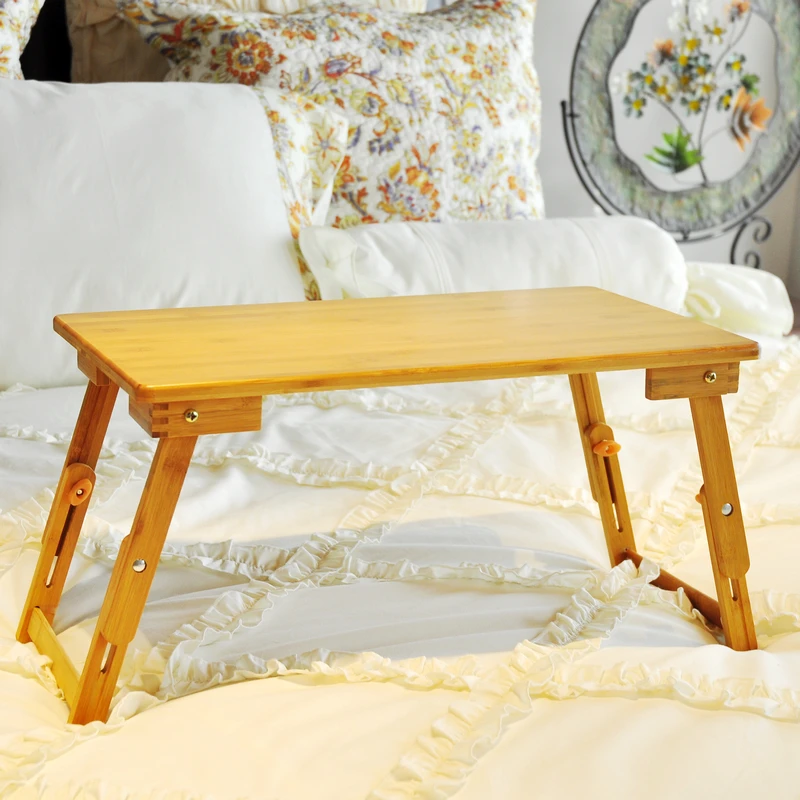 

High quality foldable lazy small table with bamboo laptop computer desk bed with learning desk