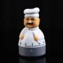 

Multifunctional Practical Kitchen Timer Alarm Clock Cartoon Chef Design Home Cooking Supplies Cook Food Tools Kitchen Accessorie