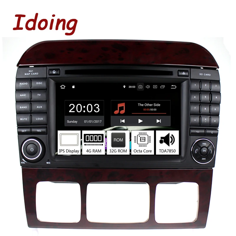 

Idoing 7"PX5 4G+32G 8Core 2Din Andriod 9.0 Car Radio GPS DVD Multimedia Player For Mercedes-Benz CL55 600 IPS Screen Navigation