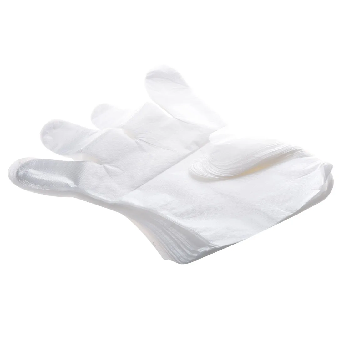 100 Pcs Food Service Hand Protective Plastic Disposable Gloves Clearin