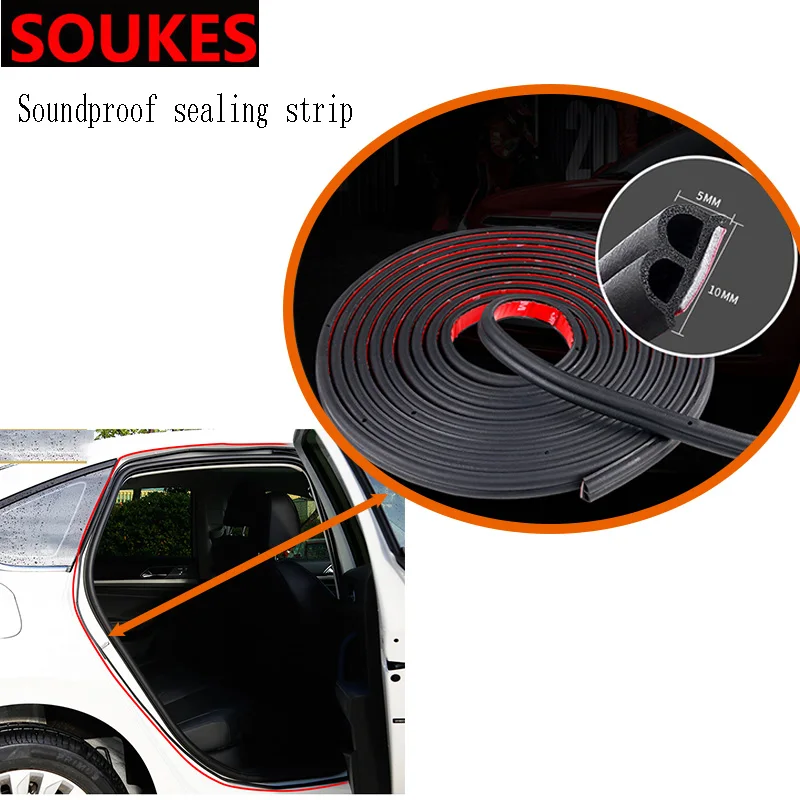 

200cm Rubber Car Door Edge Trim Sealing Strip Sticker For Volvo S60 XC90 V40 V70 V50 V60 S40 S80 XC60 XC70 Nissan Qashqai