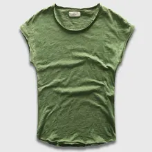 Curvo Dobladillo Hombres Llanura de Cuello redondo T-Shirt de Moda Camiseta de Los Hombres Básica Urban Swag de Hip Hop Diseñador Verano Monopatín Hombre Top Tees