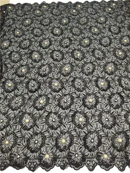 

Wonderfu african net lace fabric beaded french tulle cloth with embroidery for sewing PNZ395(5yards/lot)