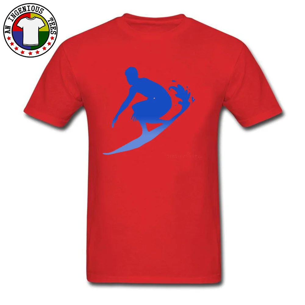 Leisure Hawaii Surfer Men T-Shirt High Quality Fall Short Sleeve Round Neck 100% Cotton Fabric T Shirt Normal T-Shirt Hawaii Surfer  red