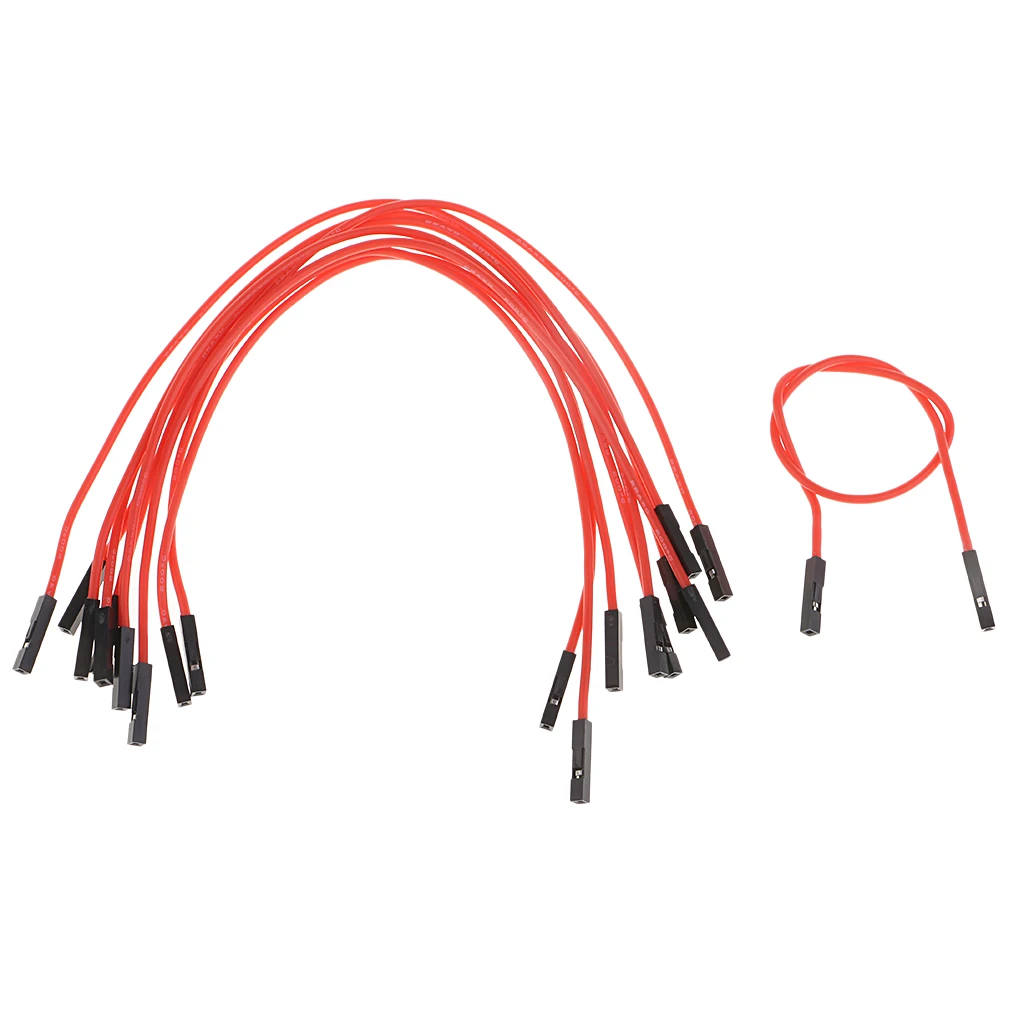 10Pcs 20cm Soft Silicone Jumper Cable Wire Dupont Line Female to Female for Breadboard//DIY/Raspberry Pi/Robot/RC Models