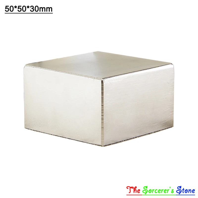 

2pcs Super Strong 50x50x30mm Rare Earth Neodymium Block Magnet N52 Free Shipping