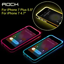 ROCK Semi-Transparent Shiny series Calling Led light notice case for iPhone 7 plus for iphone 7 case tpu pc transparent