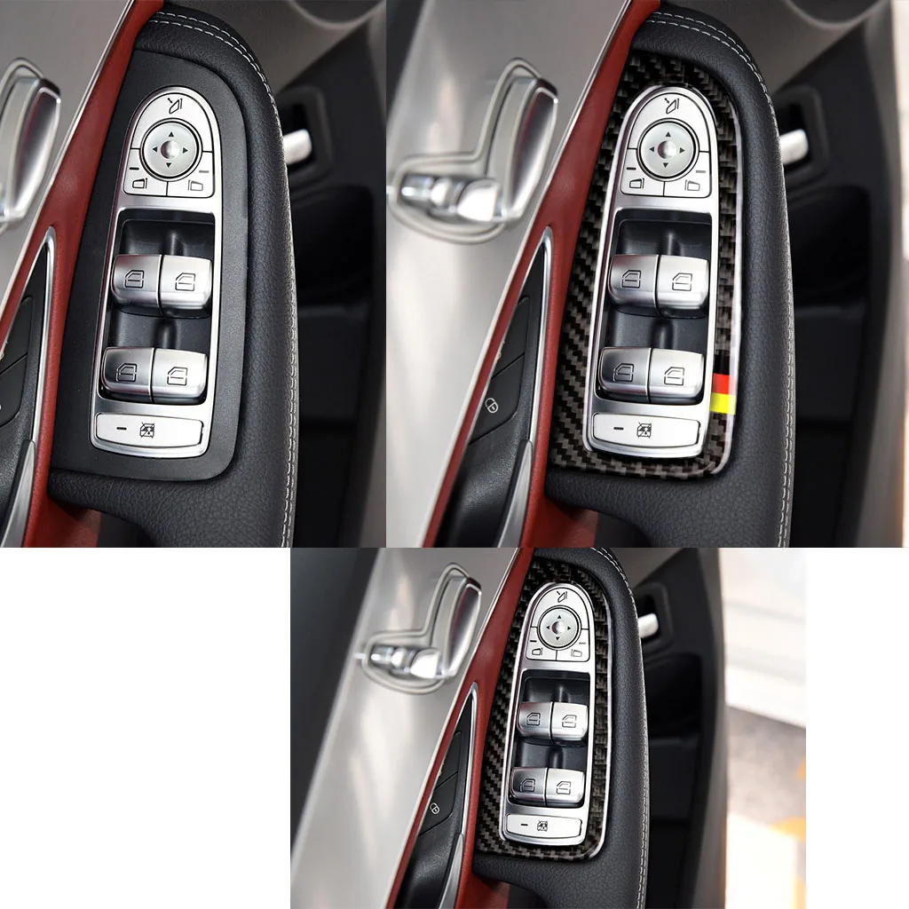 Для Mercedes C Class W205 GLC C180 C200 аксессуары углеродного волокна автомобильный оконный