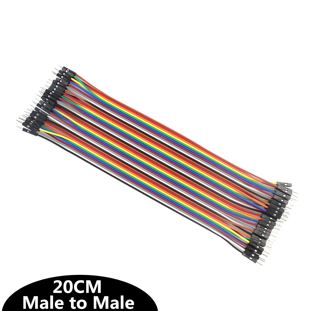 100Pcs Dupont Cavalier Câble Connecteur Mâle 2.54MM li