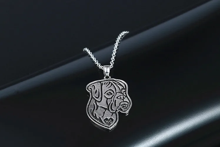 

Women Pendant Necklace Handmade Boxer Jewelry pendant and necklace Great for all the Dog For Girl Gift