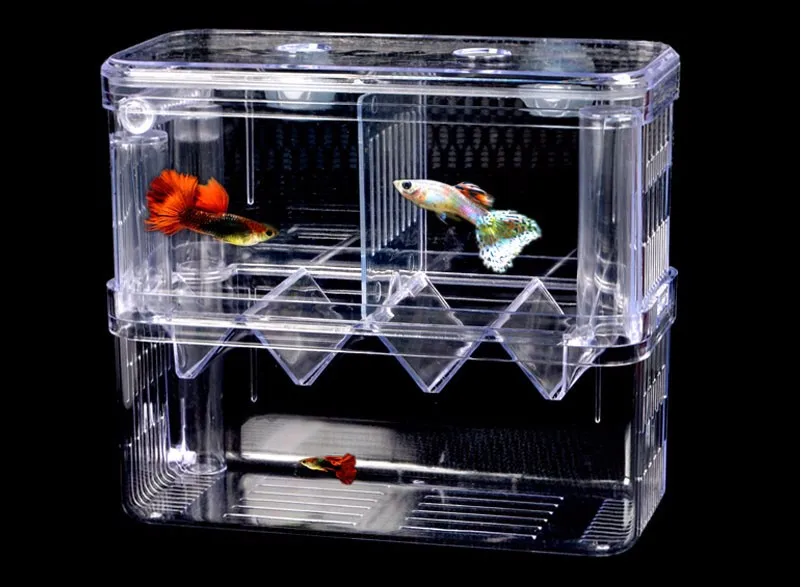 2 комнатный лючок подвешиваемый аквариумный арцидный Гуппи для маленьких рыб разделительная коробка для разведения автоматический поток