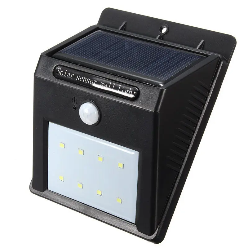 

Free ship Outdoor waterproof Solar Wall light lamp 8 LED motion sensor solar lamp for Garden Path Emergency Lighting