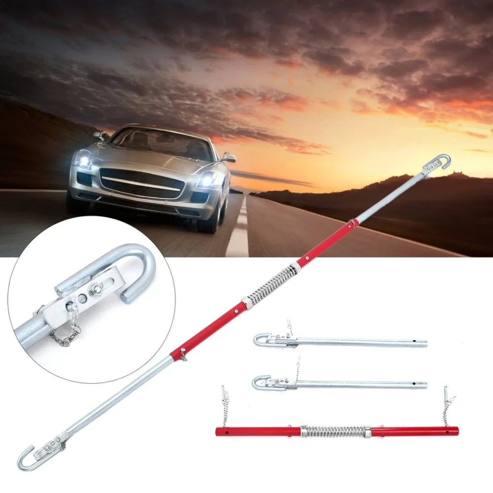 

Newest Ergonomic Design 2 Ton Tonne Recovery Tow Bar Towing Pole Spring Loaded Damper Traction Trailer Auto Cars Rod