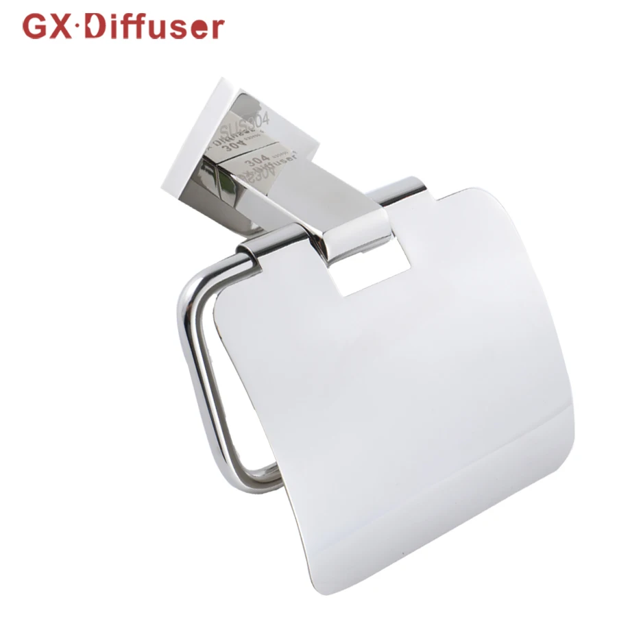 

Holder Toilet Paper Single Paper Box 304 Stainless Steel Toilet Paper Bathroom Accessories Tissue Box with Cover GX Diffuser