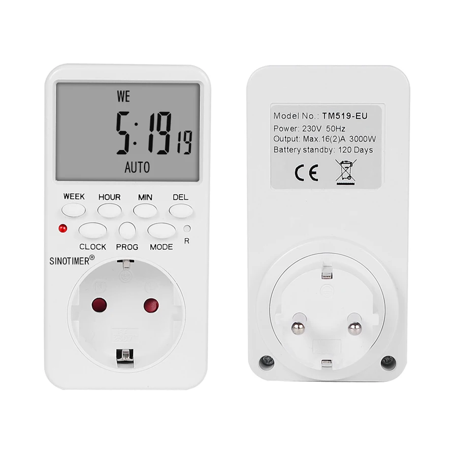 TM519 BR EU UK US IL IT 220V 110V Time plug Timer AC Plug Power Socket Switch Outlet Clock Programmable Plug|Таймеры| |