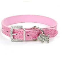 1PCS Crystal Pendant Pet Dog Collar Puppy Cat Pet Buckle Dogs Leads Neck Strap Animal Pet