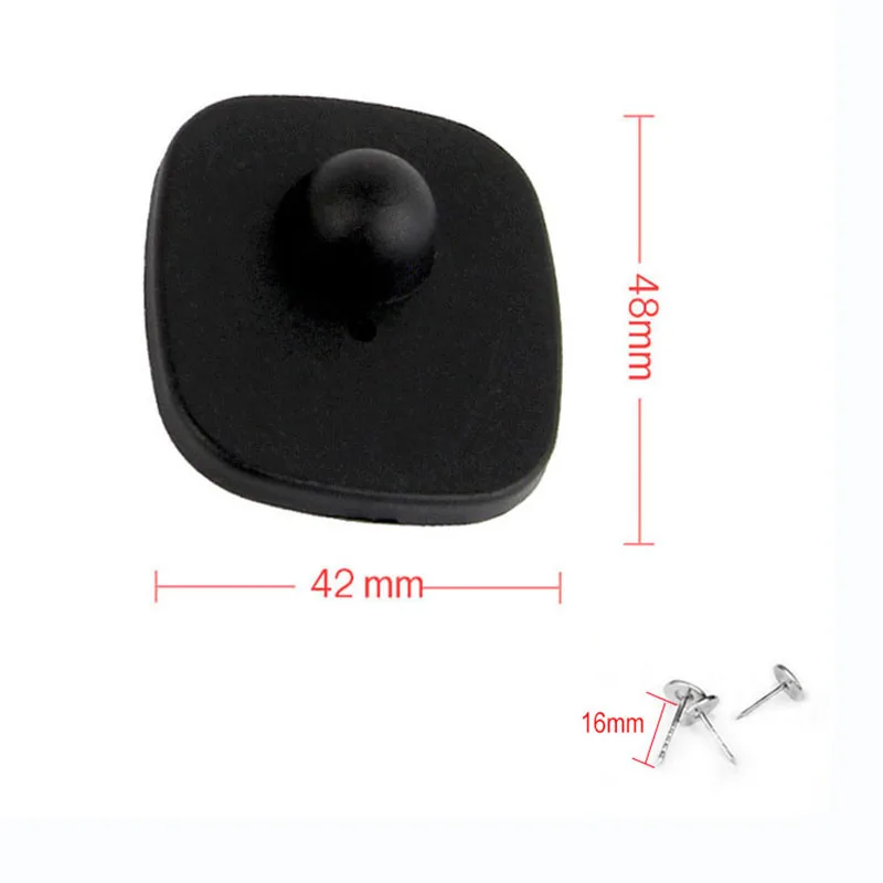 50pcslot 8.2MHz Radio Frequency EAS Anti-theft Buckle Mini Square Hard Tag With 16mm Nails Clothing Anti-theft Magnetic Buckles (2)