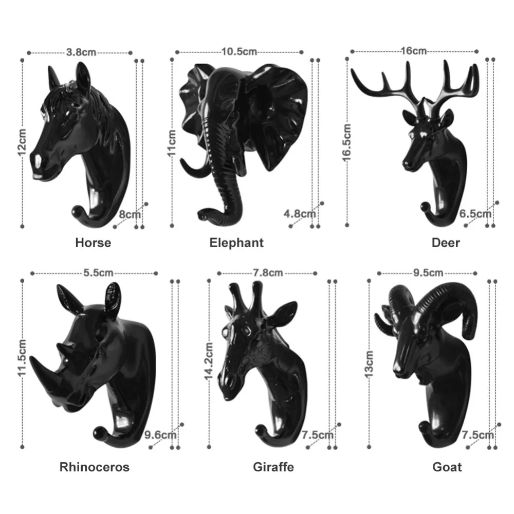 Животное с головой лошади на стену крюк украшение с животными статуи скульптуры декоративные пальто шляпа ключ Висячие стойки для дома