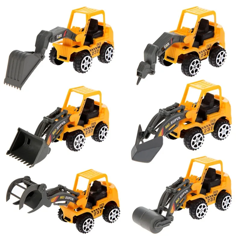 6 шт./компл. детские мини-автомобиль игрушки грузовики строительство автомобиль устанавливает развивающие игрушки инженерных
